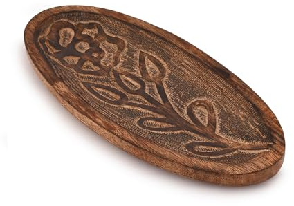 Mahasu Decorative Bowl Mango Wood Wooden Bowl for Table Centerpiece Decor, Entryway Table, Farmhouse Home décor (14'' X 6'' X 1'')
