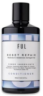 FUL Reset Repair Conditioner, Deep Moisture for Dry Damaged Hair | Sulphate-free formula. Helps with frizz control, breakage and split ends. Suits curly hair