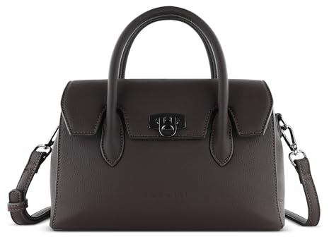 bugatti Iria kleine Damenhandtasche aus Kunstleder, elegante Schultertasche, braun
