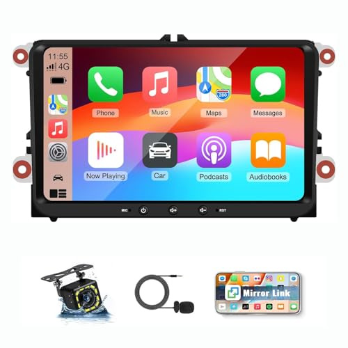 9 Inch Car Stereo Radio for VW Transporter T6 2016-2019 with Wireless CarPlay & Android Auto/32EQ DSP/Bluetooth/GPS Nav/FM/Backup Camera