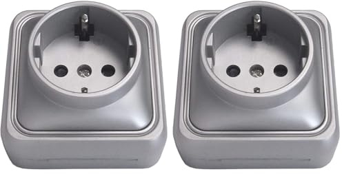 Bf bf-18 - Base enchufe 18 schuko superficie 16a aluminio bolsa (Paquete de 2)
