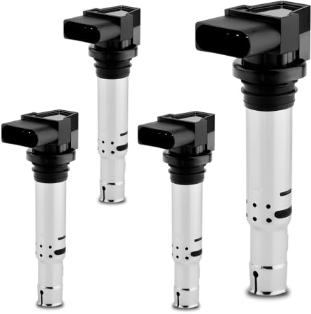 4 PCS Zündspule Kompatibel mit Audi A1 A2 A3 1.4T 1.6L, Seat Ibiza III IV Leon 1.2L-1.6L, Skoda Octavia Fabia I II 1.2L 1.4L, VW Golf IV V VI Passat Polo 1.4L1.6L Ersatz OE# 036905100A