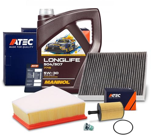ATEC Germany Inspektionspaket Set A + 5l 5W-30 Motoröl unterhalb des