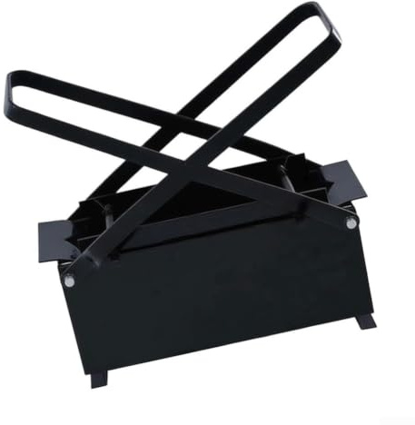 Manual Paper Briquette Press Made of Heavy Duty Iron, Converts Waste Paper into Solid Fuel Bricks for Efficient Stove Heating, Compact Design for Home and Garden Storage