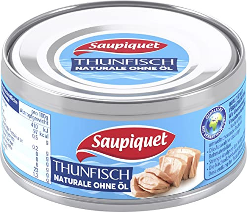 Saupiquet Thunfischstücke in Wasser, 185g (Abtropfgewicht - 140g)