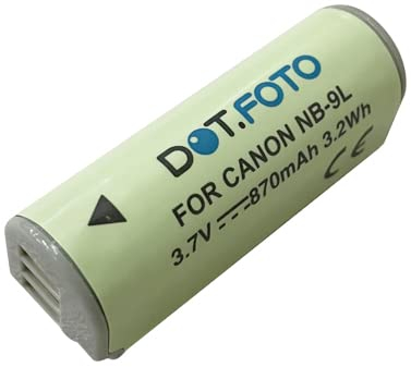 Dot.Foto NB-9L, NB-9LH Premium 3.7v / 870mAh Akku für Canon IXUS 500 HS 510 HS 1000 HS 1100 HS IXY 50S PowerShot N N2 PowerShot SD4500 is