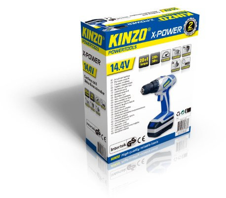 Kinzo 71783 - Atornillador (para metal y madera, 230 V, batería de 14,4 V)