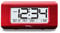 WT 197 - eleganter Funkwecker mit Temperaturanzeige, Technoline, rot-metallic, 14,5 cm x 38,8 cm x 7,2 cm