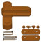 2 x Caramel Sash Jammers & Fitting Screws for UPVC/PVC Windows or Doors - A high Security arm - Includes Fitting Instructions