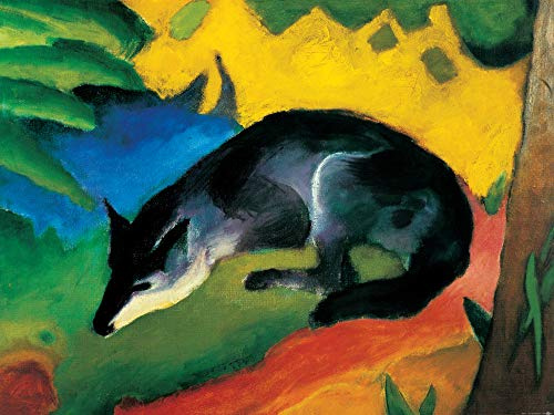 1art1 Franz Marc Poster Der Blaue Fuchs, 1911 Kunstdruck Bild 80x60 cm