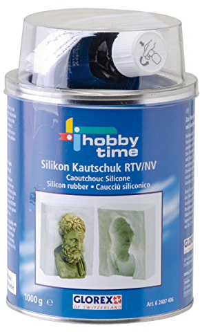 Glorex 6 2407 406 - Silikon Kautschuk RTV NV, niedrigviskos, 1000 g, Formbaumasse