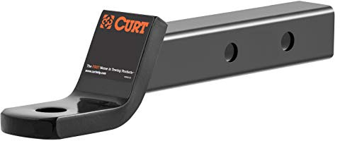 CURT 45220 Kugelhalterung für Anhängerkupplung, 2-Länge, 18,8 cm oder 26,7 cm Länge, passend für 5,1 cm Empfänger, 3,4 kg, 2,5 cm Loch, 5,1 cm Länge, 3/4 Zoll Erhöhung