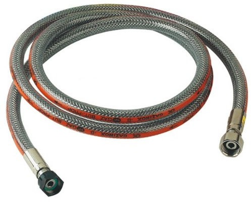DIPRA - Tuyau de gaz en inox 75 cm - Butane et propane - Raccords 1/2 et M20x150 – Gaine PVC – Sans Date Limite d’Emploi – Certifié NF