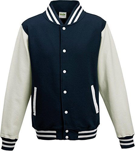Awdis Unisex Varsity Jacket (S) (Oxford Navy / White)