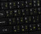 Qwerty Keys Chinese Transparent Keyboard Stickers With YELLOW Letters - Suitable for ANY Keyboard