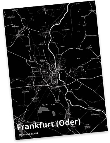 Mr. & Mrs. Panda Postkarte Frankfurt (Oder) - Geschenk, Städte, Ort, Ansichtskarten, Dorf, Stadt, Einladung, Stadt Dorf Karte Landkarte Map Stadtplan