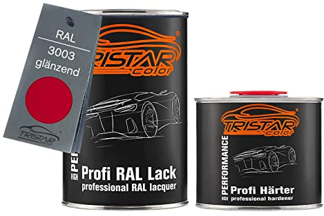 TRISTARcolor RAL 3003 Rubinrot glänzend 2K Autolack 1,5 Liter / 1500 ml Dose inkl. Härter