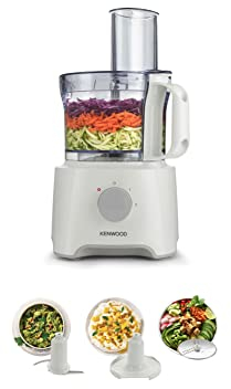 Kenwood FDP300WH MultiPro Compact Küchenmaschine, 800 W, 2,1 Liter, Kunststoff, Weiß [Energieklasse A]