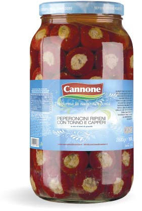 Peperoncini ripieni con tonno e capperi 314 gr