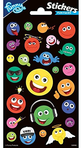 FUNNY PRODUCTS 100558 3D Cool Sides Stickers, Multi-Colour