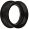 Treuheld® 6mm Silikon Flesh Tunnel - Schwarz - dünner Double Flare Ohr Plug - weich, soft, hautfreundlich, antiallergen & nickelfrei