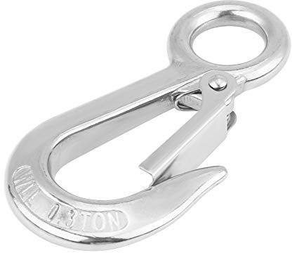 Aramox Crochet de pour treuil, 2 types en acier inoxydable 304, grande capacité de , crochet de grue (0,3 t)