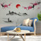 Oulensy Arbre Chinois StyleJapanese Rose Fleur de Cerisier Décor Mur décor Autocollant