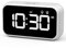 HOMVILLA Réveil Numérique LED avec Fonction Snooze, 2 Alarmes, Surface Miroir Rechargeable USB 12 / 24H pour Bureau de Chambre