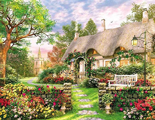 XiuTaiLtd Puzzles pour Enfants 1000 Puzzles pour Adultes Et Enfants, Cabane De Jardin, 75X50Cm, Cadeaux De Vacances pour Amis