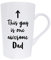This Guy is One Awesome Dad Coffee Mug Christmas Gifts, Funny Quote Cup for Father's Day or Valentine's Day from Daughter Son or Wife, White 12 Oz