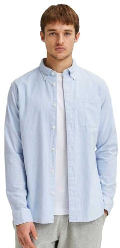SELECTED HOMME Herren Slhregrick-ox Flex Shirt Ls W Noos, Skyway/Stripes:stripes, 3XL