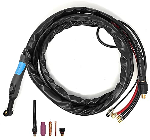 ELCAN Torcia di saldatura TIG SR18W raffreddata ad acqua da 4 metri con connettore 35-50 installato, pistola o coppia saldare per macchina inverter ad alta frequenza