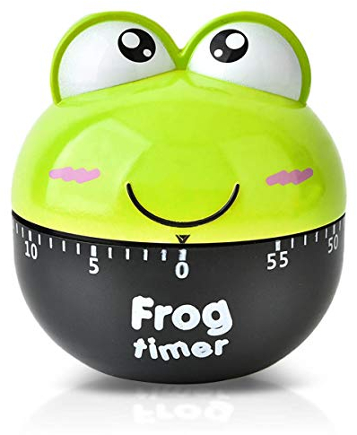 Mechanischer Küchentimer, Eieruhren Küchentimer Cartoon-Frosch Zeitmesser Küche Kurzzeitmesser Eieruhr lustig Countdown Timer 360-Grad-Timer für Schlafende Erinnerungsuhren Küchenhelfer (Grün)