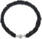 COOLSTEELANDBEYOND Schwarz Statement Anhänger Multi-Schichten Perlen Kristall Geflochtene Kette Halsband Choker Magnetverschluss