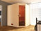 Wolff Finnhaus Weka Massivholzsauna Valida Eck 2 Sitzbänke aus Holz Wandstärke 38 mm, Natur, Ganzglastür in Klarglas - B 189 x T 139 cm