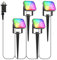 NATPOW Garden Lights Mains Powered, RGB Low Voltage Landscape Spotlights 12V with Bluetooth APP Control, IP65 Waterproof Color Changing Decorative Pathway Spike Light for Garden, Lawn, Pathway
