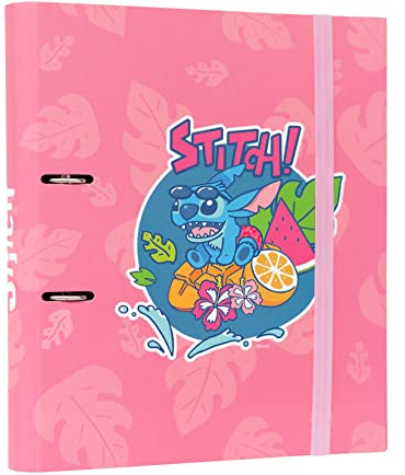 Grupo Erik Ringordner - Ordner A4 Premium Stitch - Disney Ordner - Aktenordner 2 Ringe - Ringbuch DIN A4 - Disney Fanartikel für Ihre Dokumente, das Lernen oder die Arbeit