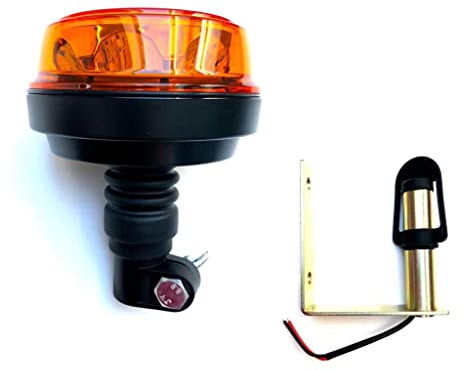 MelTruck® LED Warnleuchte Rundumleuchte 12V 24V mit 4 Blitzmuster E9 ECE R65 R10 für Traktor PKW LKW (Aufsteckrohr U)