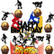Skateboard Cake Topper Doyomtoy 15 Stück Cake Topper Happy Birthday Skateboard Kuchen Topper Skateboard Tortendeko für Junge Geburtstagsparty Dekoration