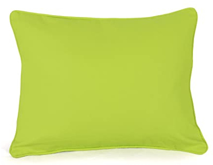 Oblong/Rectangular cushion pads with cushion Covers included-100% Cotton Covers filled with rectangular Cushions/inserts for Home Sofa Bed in 12x18,12x20,14x18,14x20,16x24 (14x18, Lime Green)