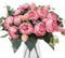 Veryhome 4 Bündel Künstliche Blumen Pfingstrose Seide Pfingstrosen Sträuße Gefälschte Blumen Blumensträuße Hochzeitsdekoration Home Tisch Küche Büro Garten Brautgrün (Rosa)
