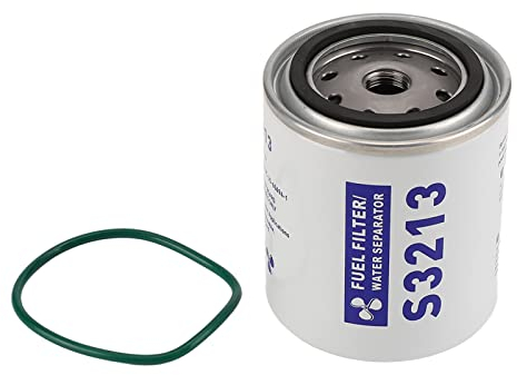 VGEBY Wasserabscheidender Kraftstofffilter Motorboot-Kraftstoff-Wasserabscheider-Korrosionsbeständiger Edelstahl-Ersatz-Kraftstoff-Wasserabscheider S3213