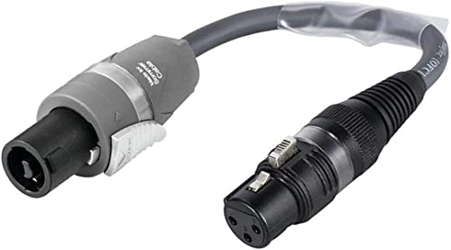 SOMMER CABLE Cable Adapter XLR weiblich 3pol auf Speakon 2pol Stecker für Lautsprecher-Kabel ROAD-ADAPTER - MEGWU225-0020-GR schwarz
