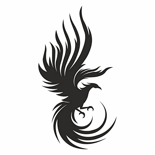 AMA SHOP Aufkleber Phoenice 1 Farbe schwarz | Aufkleber für Helm, Motorrad, Wohnmobil, Boot | AutoTuning |