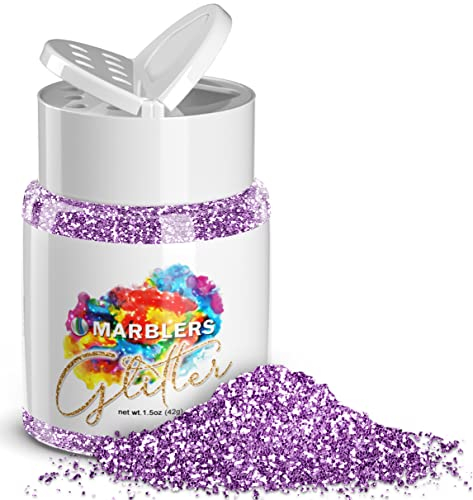 MARBLERS Twinkle Glitter [Light Purple] 1.5oz (42g) | Fine | Non-Toxic, Vegan, Cruelty-Free | Face, Body, Eyeshadow, Hair, Festival, Party Makeup | Nail Art, Polish | Resin, Tumbler, Slime, Craft