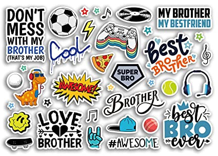 A5 Aufkleberbogen Best Brother Vinyl-Aufkleber – Sport Männer Mancave Cool Musik Geburtstag Geschenk Hobbys Hobby Fan Love Aesthetic #80144