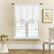 ele ELEOPTION Tenda a pacchetto con legatura, traslucida, elegante, di lusso, in voile, tenda per camera da letto, soggiorno, cucina, piccola finestra (bianco, 60 x 120 cm)