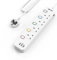 Mscien 4M Extension Lead with USB Slots, 4 Way 3 USB Extension Socket with Individual Switches Mountable Power Strips with 4 Meters Extension cable 3250W