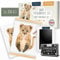 Amari ® Baby Fußabdruck Set mit 2 Tierpostern (Motiv Löwe) & Clean Touch Pad - Geschenke zur Geburt - Fußabdruck Baby Tierbild - Baby Abdruckset - Fussabdruck Baby - Babyparty Geschenk