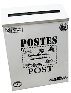 DOITOOL Wohnkultur Kasten Wand Dekoration Weiß Foto Metall Vintage-